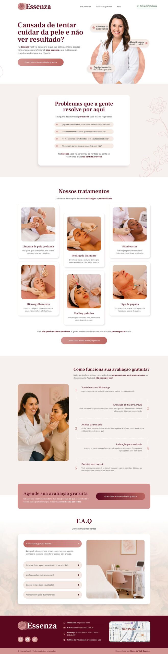 template aula ao vivo sites lucrativos site de estetica