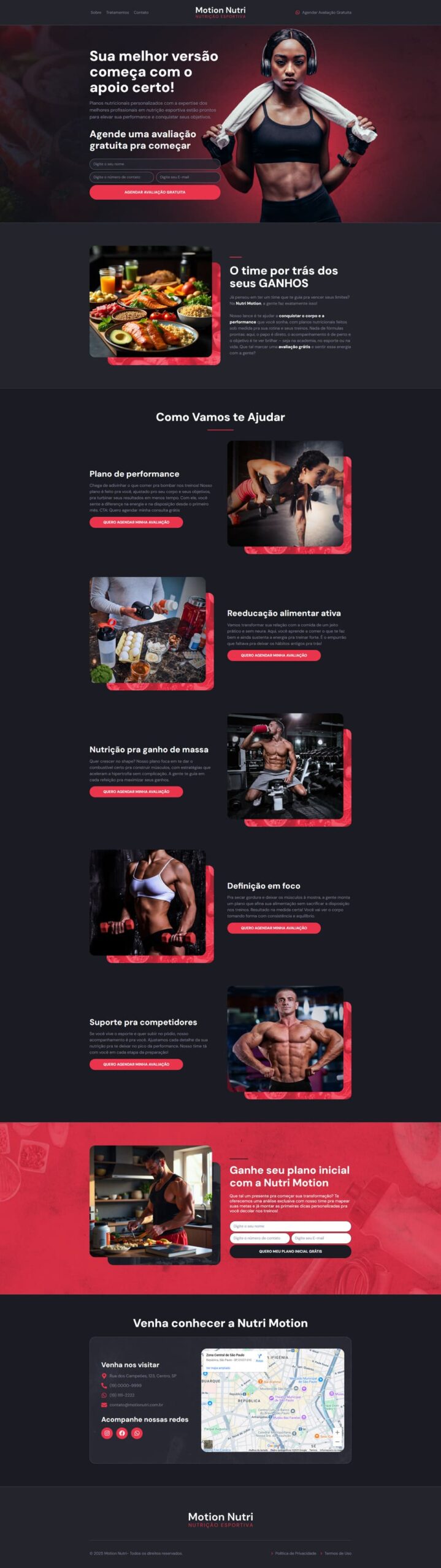 template aula ao vivo sites lucrativos site de nutrição esportiva